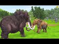 5 African Elephant Bull vs 5 Woolly mammoth Cow Fight Baby Elephant Saved By Gorilla Monster Lion