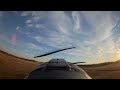 sunset flight around the field