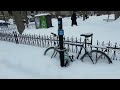 Snowy Montreal Walking Tour, Montreal Downtown, Saint Denis St.  January 2024