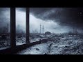 Nuclear Winter Ambience & Sounds | Howling Windy Snow Storm Post Apocalypse White Noise | 12 Hr 4K