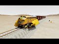 Huge Mistake Missing Rail Tracks Vs Trains Crossing - BeamNG.Drive