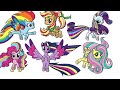Coloring Pages MY LITTLE PONY | How to color My Little Pony. Easy Drawing Tutorial Art. MLP coloring