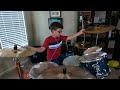 High ‘N’ Dry - Def Leppard (Drum cover by 10 year old Ben Baker)