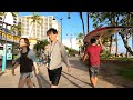 HAWAII PEOPLE 🌴 An Amazing Walk on the street in WAIKIKI, Hawaii 🌴 #waikikibeach #travel #walking