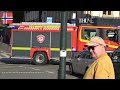 North Europe Emergency vehicles responding (fire trucks, police, ambulance)