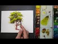 Easy Watercolor | Tree Painting Tutorial