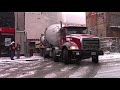 Mack Cement Trucks Winter Storm  2019