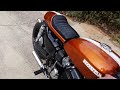 Cb750 cafe racer woodgrain paint 4-1 exhaust