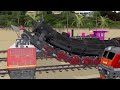 【踏切アニメ】あぶない電車 TRAIN Vs Friends Hulk🚦 踏切 Fumikiri 3D Railroad Crossing Animation #1234