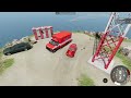 Escape the LAVA Flood But With TRAFFIC in BeamNG Drive Mods Multiplayer!