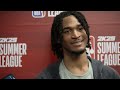 Stephon Castle's Postgame Press Conference vs POR | 2024 Summer League, 7.13.2024