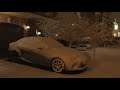 First SNOW STORM in Toronto Canada in Fall - Relaxing Snow Falling video