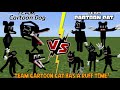 Team Cartoon Cat VS Team Cartoon Dog (Cartoon Cats have a Ruff time??) Minecraft PE