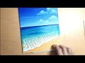 Easy Seascape Painting | Beach Acrylic Painting Tutorial for Beginners | Ocean Beach Scenery Acrylic