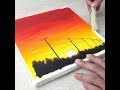 Beautiful Sunset Painting || Easy Acrylic Painting