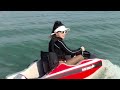 Crazy boats, super small, but very flexible, rushwave boat, mini jet ski all electirc