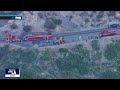 Car goes over side on Angeles Crest Highway