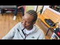HOW TO ALL BACK CORNROWS ON 2 INCH HAIR
