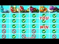 PvZ 2 Random 6 Team BOMB & MINT Plants Battlez - Who Will Win?