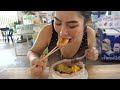 Lady Chef Cooking Unique Pork Noodles - Thai Street Food