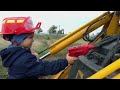 The Tractor broken down - Dima ride on power wheel plane to help man