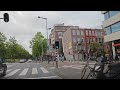 Driving in The Netherlands. Sunday Morning Car Ride in Amsterdam