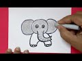 How to draw an Elephant drawing for kids #easy #drawing#art #simple #how #easydrawing