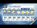 Video: Hot, humid weather with some storm chances