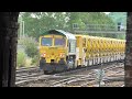 Freightliner Class 66 with High Output Ballast Cleaner HOBC at Tonbridge Railway Station - 25/06/17