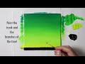 Easy Green Night for Beginners | Acrylic Painting Tutorial Step by Step