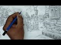 How To Draw And Shade A Easy But Beutiful Scenery Using Pencil