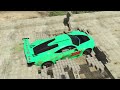 Giant & Tiny Cars vs Broken Bridge in GTA 5