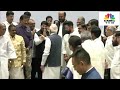 NDA Meet:  LJP Leader Chirag Paswan Touches PM Modi's Feet | WATCH | CNBC TV18