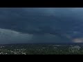 06-30-2021 Chalfont PA -Aerial View of Anticrepuscular Rays and Approaching Shelf Cloud