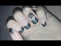 Fun French Manicure with Spider Web Nail Art Tutorial- Halloween Nail Art | Rose Pearl