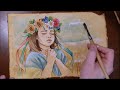 I pray for you my Ukraine / Watercolor painting / Song by group Melody (Мелодія)