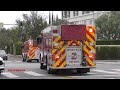 Beverly Hills Fire Dept. Battalion 1, Engine 1, Truck 4, Engine 5, Engine 3, & Engine 2 Responding
