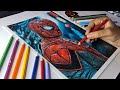 SPIDER-MAN REALISTIC DRAWING WITH PENCIL COLOURS //hyperlapse//@art__tender