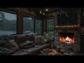 Cozy Night Scene| Rain and Fire Sounds to Ease Tension and Fatigue