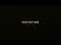 Intro video golden particle text reveal - No Copyright video