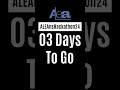 🚀 Just 3 days to go until ALEAnsHackathon24, and the excitement is off the charts!