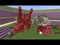 IRON GOLEM & BLAZE ALLIANCE Vs GUARDIAN & PILLAGER ALLIANCE MOBS BATTLE IN MINECRAFT