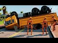 Road Potholes and Bumps Crashes #03 [BeamNG.Drive]