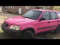 PINK CRV CHEAP SPRAY CAN PAINT! PRO LEVEL RESULTS!