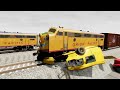 Bumpy Rail Tracks Vs Train Crossing Insane Triple Speed bumps - BeamNG.Drive