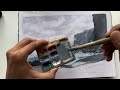 Paint With Me a Beach Scene from France | Extremely Easy Watercolor Painting Tutorial for Beginners