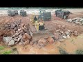 Amazing! the most fantastic special scenes with the best machine KOMATSU dozers pushing big stones
