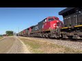 Canadian National Trains Running Through Durand Michigan on Friday, July 22, 2022