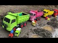 Cleaning Sand Truck Parade Full of Toys | Molen Car, Cleaning Car, Crane, Loader, Tayo Bus