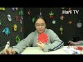 Hướng dẫn chi tiết cách làm một bông hoa đỏ trang trí cây thông  | Hani TV